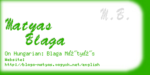 matyas blaga business card